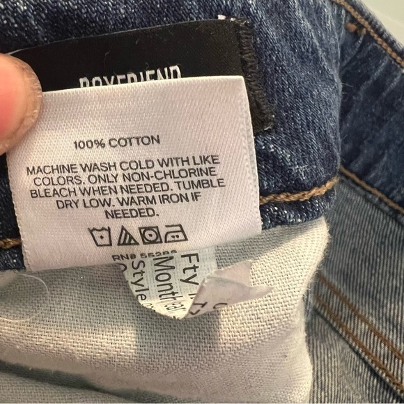 Express Mid-Rise Boyfriend Jean Medium Wash Distressed 14R - Picture 13 of 14